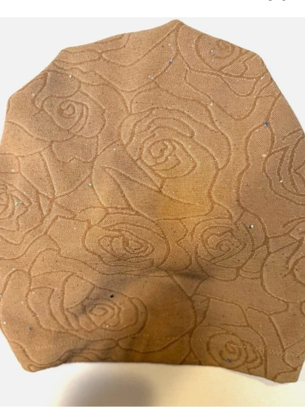 Flower Accent Women's Turban  Hat in Tan